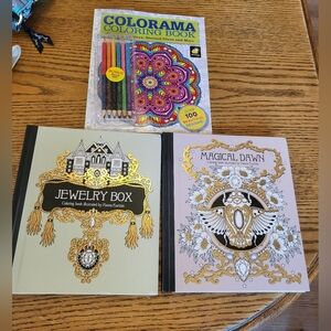 A Set Of 3 Adult Coloring Books